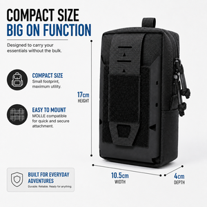 AYPPRO Marsupio Tattico Leggero EDC, Borsa Utilità MOLLE Impermeabile, Organizer per Telefono, per Escursionismo e <span class=keywords><strong>Trekking</strong></span>, Porta Attrezzi Compatto - Product Image 5