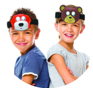Lovely Panda Kids Animal 2 LED Headlamp Regalos para niños con Dino Lion Dog Shark Cat Monkey Outdoor Otros Camping Senderismo Light - Product Image 6