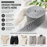 Bande élastique en polyester graphène Aoya durable, anti-fatigue, antistatique, certifiée Oeko-Tex, couleur unie, pour usage textile et vestimentaire domestique