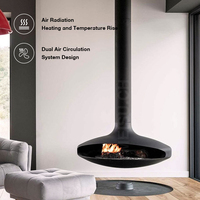 Cheminée électrique murale compacte MEISU.CH, sans fumée, respectueuse de l'environnement, pour la décoration de villa, flamme moderne, cheminée suspendue