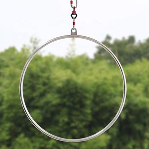 Ensemble de cerceaux aériens Wellshow Sport Lyra Hoop avec matériel de gréement Cerceau unique en acier inoxydable Circus Idéal pour le studio de danse - Product Image 4