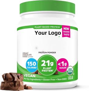 Oem פרטי תווית אבקת חלבון אורגנית עם 21 גרם חלבון צמח, 7 גרם סיבים prebiic לצמיחה שרירים למבוגרים - Product Image 2