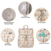 Sac à dos de voyage multifonctionnel pliable, imperméable, grande capacité, pour maman et bébé, avec matelas à langer