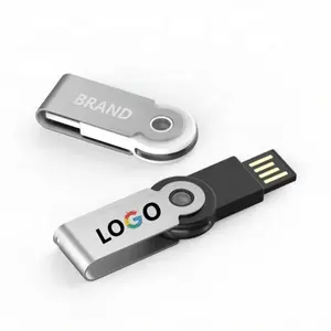 Mini Metall USB-Flash-Laufwerke 16GB 32GB Rotation Pen drive 64GB 128GB Memory Stick kleine U-Disk Pen-Laufwerk Großhandel
