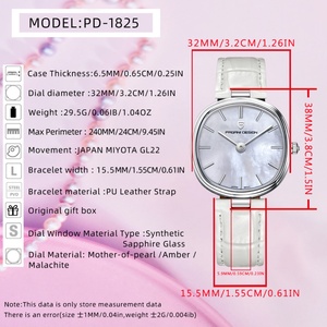 PAGANI DESIGN Women Quartz Watch Vintage Succinite Dial Genuine PU Leather Strap Japan Movement Elegant Ladies Dress <b>Wristwatch</b> - Product Image 6