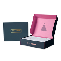 Boîte cadeau express pour chaussures et vêtements, en carton ondulé, avec pelliculage mat, dorure à chaud, doublure en mousse, boîte carrée faite à la main