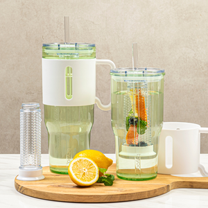 Sage Green Large 46oz Plastic Tumbler with <b>Lid</b> <b>and</b> <b>Straw</b> BPA Free Tumbler <b>Cups</b> - Product Image 6