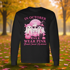 En octubre usamos camisetas de manga larga de la Brigada Fantasma Rosa para la concienciación sobre el cáncer de mama. - Product Image 3