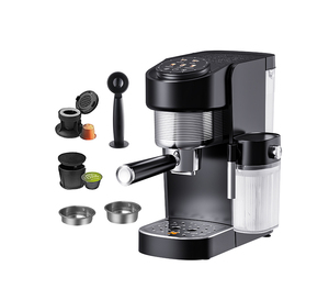 Machine à café expresso semi-automatique avec écran LCD, 1400W, 1,1L, avec mousseur à lait pour la maison, le bureau, le restaurant - Product Image 1