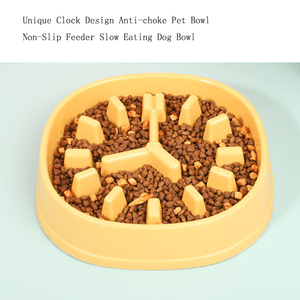 Уникальный дизайн часов противоудушающая миска для домашних животных Нескользящая кормушка для медленного поедания миска для собак - Product Image 2