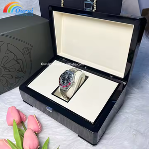 Ban đầu tùy chỉnh logo gỗ hộp đồng hồ Nhà cung cấp sang trọng màu đen hiển thị bao bì Hộp Quà Tặng bán buôn số lượng lớn - Product Image 3