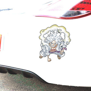 Sản phẩm Kawaii thiết kế mới Phản Quang Luffy đề can đầy màu sắc xe thiết kế nhãn dán phim hoạt hình dán cho trẻ em - Product Image 3