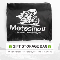 Housse de moto personnalisée en gros avec logo, imperméable, protection UV UPF40+, trou de verrouillage, ourlet élastique inférieur coupe-vent