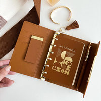 Carnet élégant de luxe A5 en cuir PU à feuilles mobiles, triple pliage, 80 feuilles, fermeture magnétique, pour réunions de bureau et journalisation professionnelle