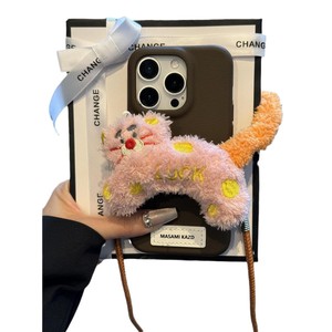 Cordón universal para teléfono con diseño creativo de animales de peluche, clip trasero, cadena para cuello y hombro, para exteriores, DIY Corazón - Product Image 5