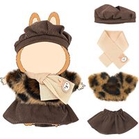 Pour Labubu 17cm poupées ensemble de robe élégante tenue de peluche mignonne avec accessoires ne comprenant pas la poupée