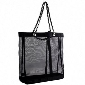 Sac fourre-tout multifonctionnel en maille extra large pour la plage et le shopping - Idéal pour les promotions - Product Image 6