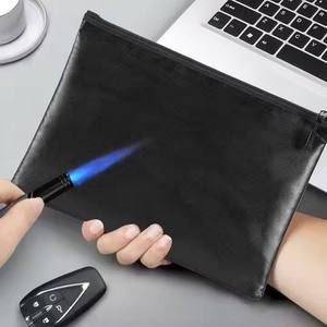 2025 Nueva Bolsa de dinero ignífuga con cremallera, bolsa de almacenamiento de archivos impermeable, producto de archivo con sobre para efectivo y documentos - Product Image 2