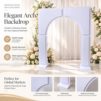 Nouvelle Arche de Mariage en PVC Blanc de Style Moderne Fabriquée en Chine pour Décoration de Scène de Grande Cérémonie et Fête, Vente Directe Usine