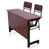 Meubles scolaires en bois de haute qualité, bureau et chaise pour deux personnes, table et chaises d'étude pour salle de classe
