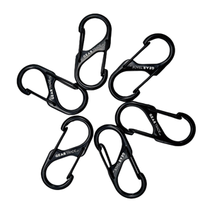 S Hook Carabiner Clips S Hooks Aluminum Spring Carabiner Clips Small Snap S Hooks Carabiner for Fishing/Camping/Outdoor Sports