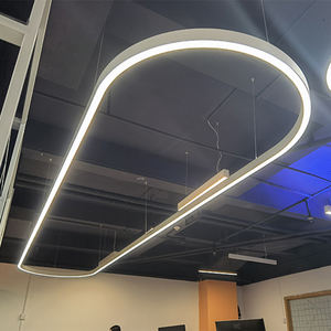 Luminaires modernes ovales LED lumière linéaire 4 pieds 25W luminaire connectable LED pendentif éclairage lumière du jour pour magasin de polissage de voiture - Product Image 6