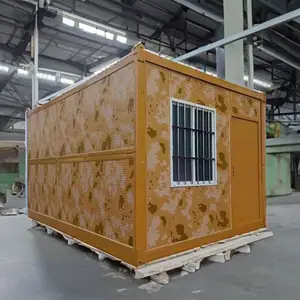 20ft Folding Container House Sandwich Panel Prefabricated Folding Foldable Container House Office