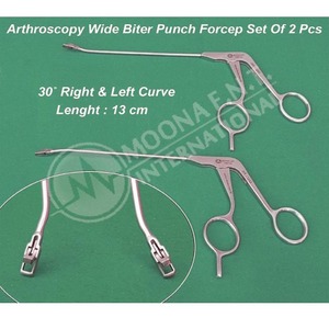 Offre Spéciale : Ensemble de deux pinces à punch arthroscopiques de 4 mm en acier inoxydable, à tiges courbées à 30 degrés (gauche et droite) - Product Image 3