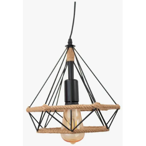 Lampada lampadario Vintage minimalista 60W Design contemporaneo sospensione rettangolare per arredamento ristorante calda luce bianca Base E12 - Product Image 1