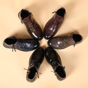Nuevas Botas de Hombre con Cierre, Estilo Retro Europeo y Americano, Versátiles, Plisadas, Chelsea, Casuales, de Mezclilla - Product Image 3