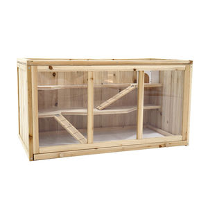 กรงสัตว์เลี้ยงไม้หนูแฮมสเตอร์นกกระทาไก่ Rudin กล่องเพาะพันธุ์สําหรับที่อยู่อาศัยสัตว์เล็ก - Product Image 1