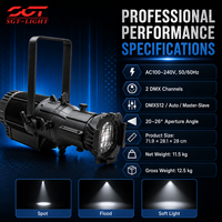 Projecteur LED étanche 300W bicolore, lumière de suivi, lumière de remplissage, projecteur en aluminium moulé IP65 DMX512 pour scène et spectacle automobile