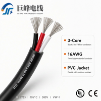 UL 2733 16AWG 3C 300V 105 ° Cable Eléctrico Aislado de PVC