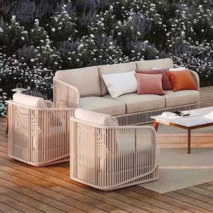 Furniture Modern All Weather <b>Rope</b> Furniture Patio Customization Sets Outdoor Aluminum Garden Set - Product Image 3