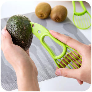 Pelapatate Avocado 3 In 1 affettatrice Avocado strumento taglierina verde e paletta per frutta e verdura In plastica Avocado coltello - Product Image 4