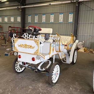 Open‑Top White Electric Royal Horse Carriage 6 Seats Two Rows Custom Logo Color <b>Long</b> Range For Wedding Sightseeing - Product Image 3