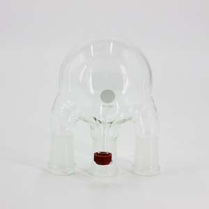 Frasco de fondo redondo de cuatro cuellos de Silicon Valley, 500ml 2000ml, de borosilicato alto con lados roscados, para uso en laboratorio - Product Image 3