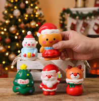 Nouveau jouet souple en mousse PU/EVA de Noël, Père Noël, Bonhomme de neige, jouet anti-stress à rebond lent, dessin animé unisexe