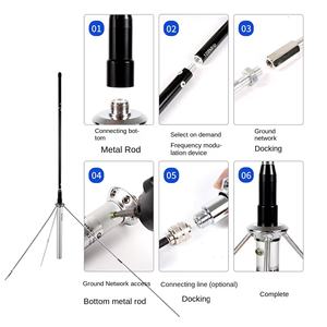 <span class=keywords><strong>Antenne</strong></span> dipolaire verticale Schlerp SOD-88V-3 87-108 MHz 1/4 de longueur d'onde en alliage d'aluminium pour diffusion publique <span class=keywords><strong>FM</strong></span> en extérieur, hauteur 2,4 m - Product Image 3
