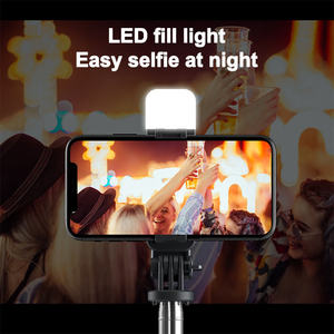 Trépied à <span class=keywords><strong>selfie</strong></span> pliable pour téléphone <span class=keywords><strong>L02s</strong></span> avec lumière LED de remplissage portable sans fil pour rotation à 360 degrés flexible - Product Image 6