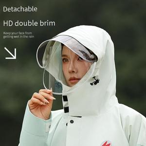 Impermeable Duradero para Adultos, Poncho de Lluvia Largo Reutilizable con Capucha, para Senderismo, <span class=keywords><strong>Ciclismo</strong></span>, Viajes al Aire Libre - Product Image 5