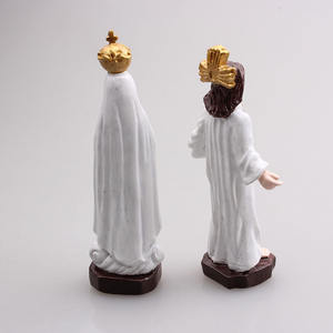 10cm hauteur vente entière sacré créatif noël christianisme jésus résine Statue artisanat <span class=keywords><strong>père</strong></span> et vierge marie décoration de la maison - Product Image 5