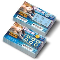 Billets de loterie à gratter personnalisés avec impression numérique pour la loterie de natation, modèle de conception pour la vente de produits de jeu
