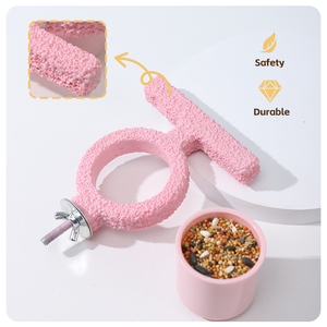 ภาชนะใส่อาหารนกแก้ว/แท่งสำหรับกัดแทะและลับเล็บสำหรับ<span class=keywords><strong>นก</strong></span>บัดจี <span class=keywords><strong>นก</strong></span>ค็อกคาเทล ภาชนะใส่อาหารนกเปลือกหอย/ภาชนะให้อาหารนก - Product Image 4