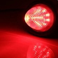2 Zoll 7LEDs 12V Amber Crystal Lens Beehive Truck LED Seiten markierung leuchte mit Chrom veredelung Auto licht Zubehör