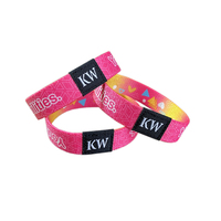 Logo personnalisé RFID Tissu Élastique NFC Festival Bracelet Chrétien Quotidien Bible Verset Citation Bracelet Islam Bracelet Promotionnel