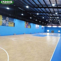 Dalles de sol sportives multi-usages en vinyle PVC modernes, ignifuges, à design graphique, pour gymnases et terrains de volleyball – Vente chaude