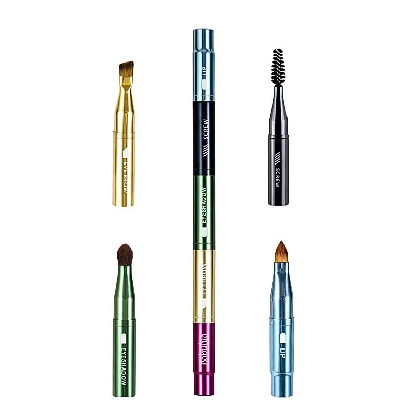 New Arrival 4で1 Multipurpose Multicolor MakeアップCosmetic Makeup Brushes- EYEBROW、アイシャドウ、Mascara & Lip Brush