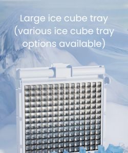 WICE Potente Máquina de Hielo Enfriada por Aire de 200 kg/día y 1080 W con Contenedor de Almacenamiento de 180 kg para Hostelería Comercial y Tiendas de Bebidas, Estable - Product Image 2