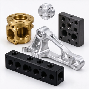 Composants métalliques usinés CNC de haute précision, support de bloc de soupape et plaque à bride sur mesure multi-matériaux usinés selon un dessin - Product Image 2